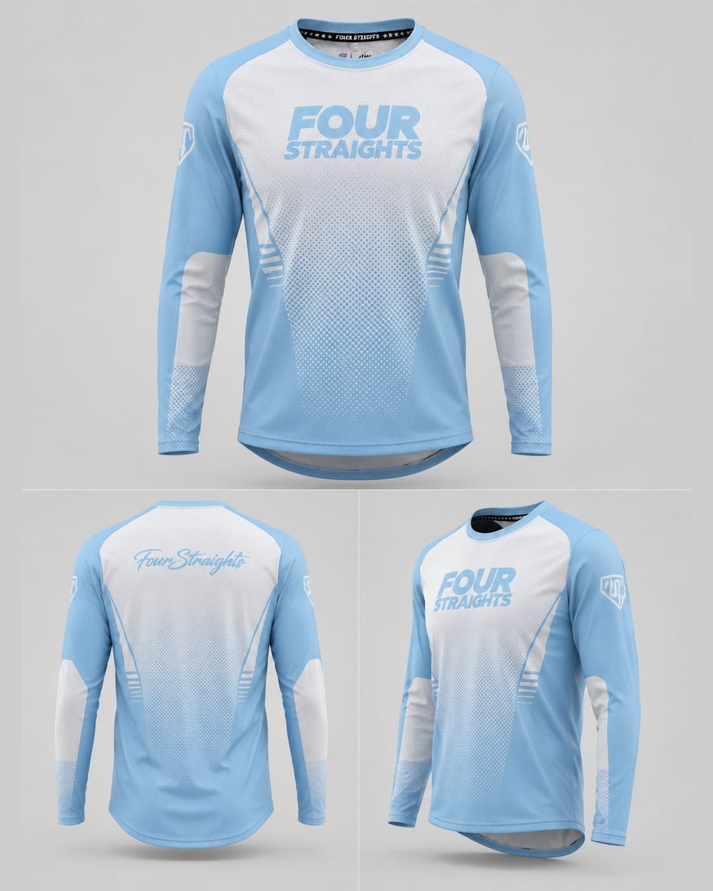 Jersey Degradado Celeste — ropa técnica Jerseys para BMX, MTB y Downhill
