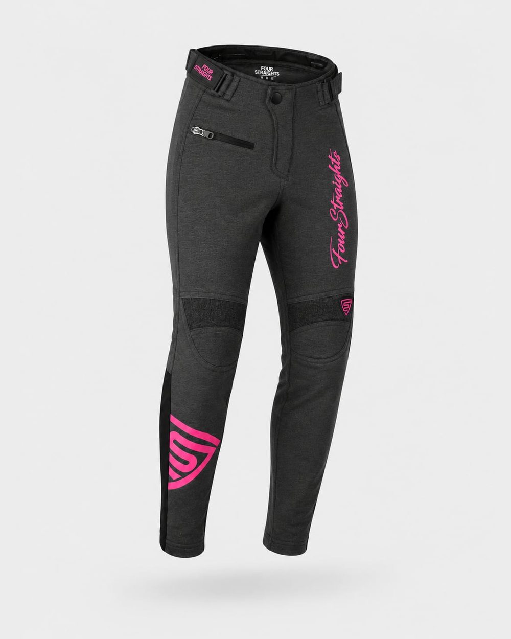 Pantalón Signature Gris / Rosa — ropa técnica Pantalones para BMX, MTB y Downhill